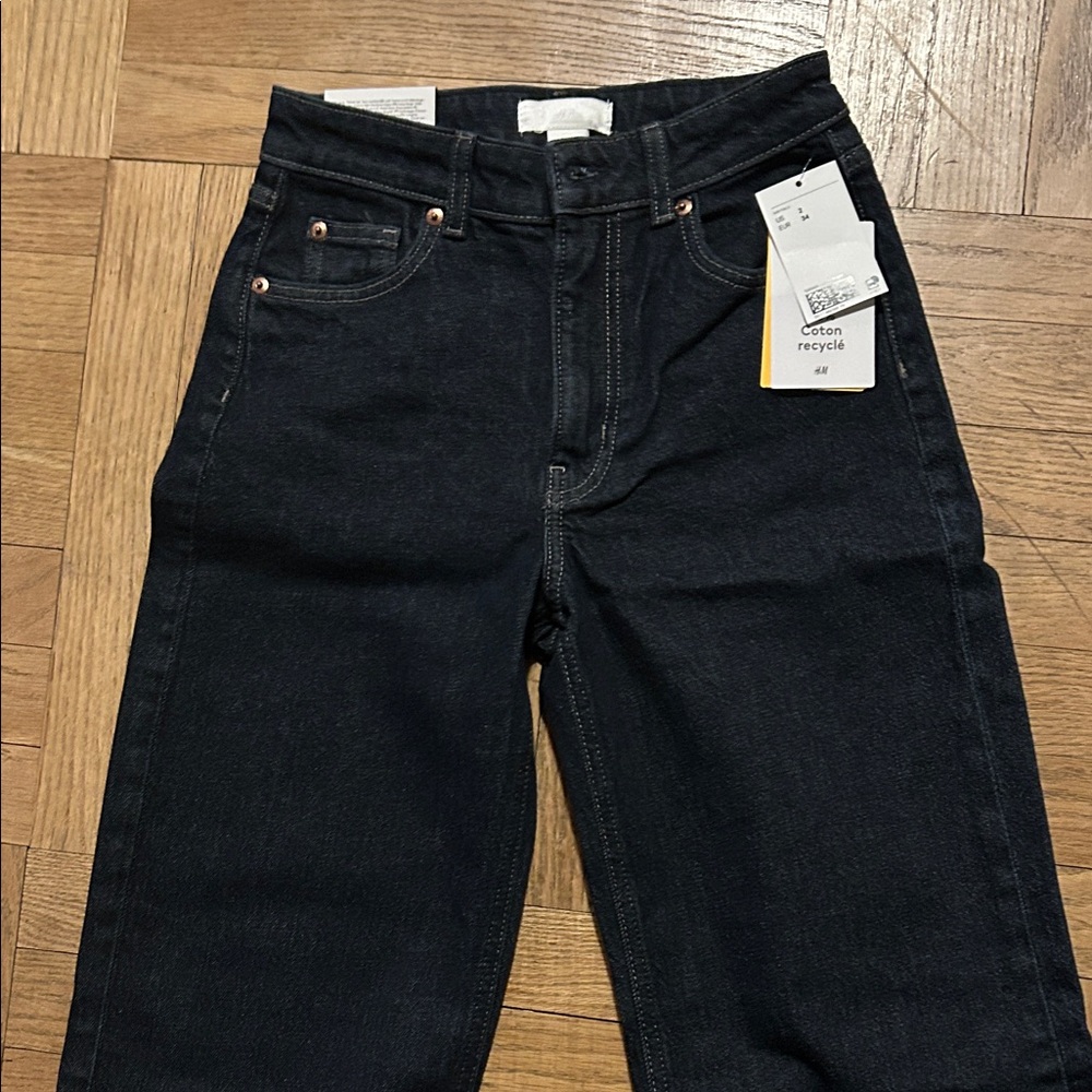 H&M Women's new season dark indigo Flare Jeans